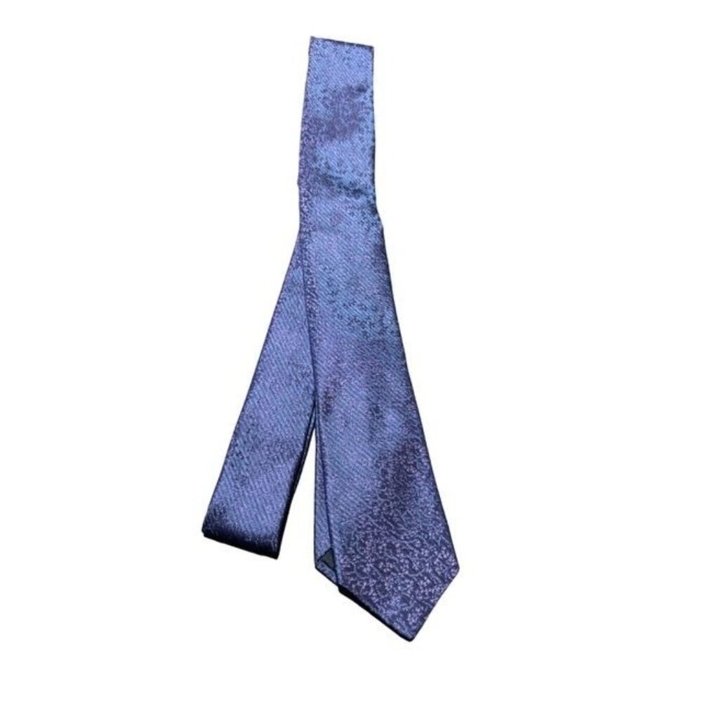 Elie Tahari Mens Purple Textured Silk Tie Made In USA 100% Silk